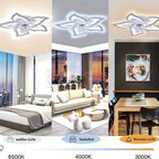 Ventilador de techo con iluminación moderna Led silencioso con control remoto y temporizador, diseño en forma de flor, lámpara de techo para dormitorio