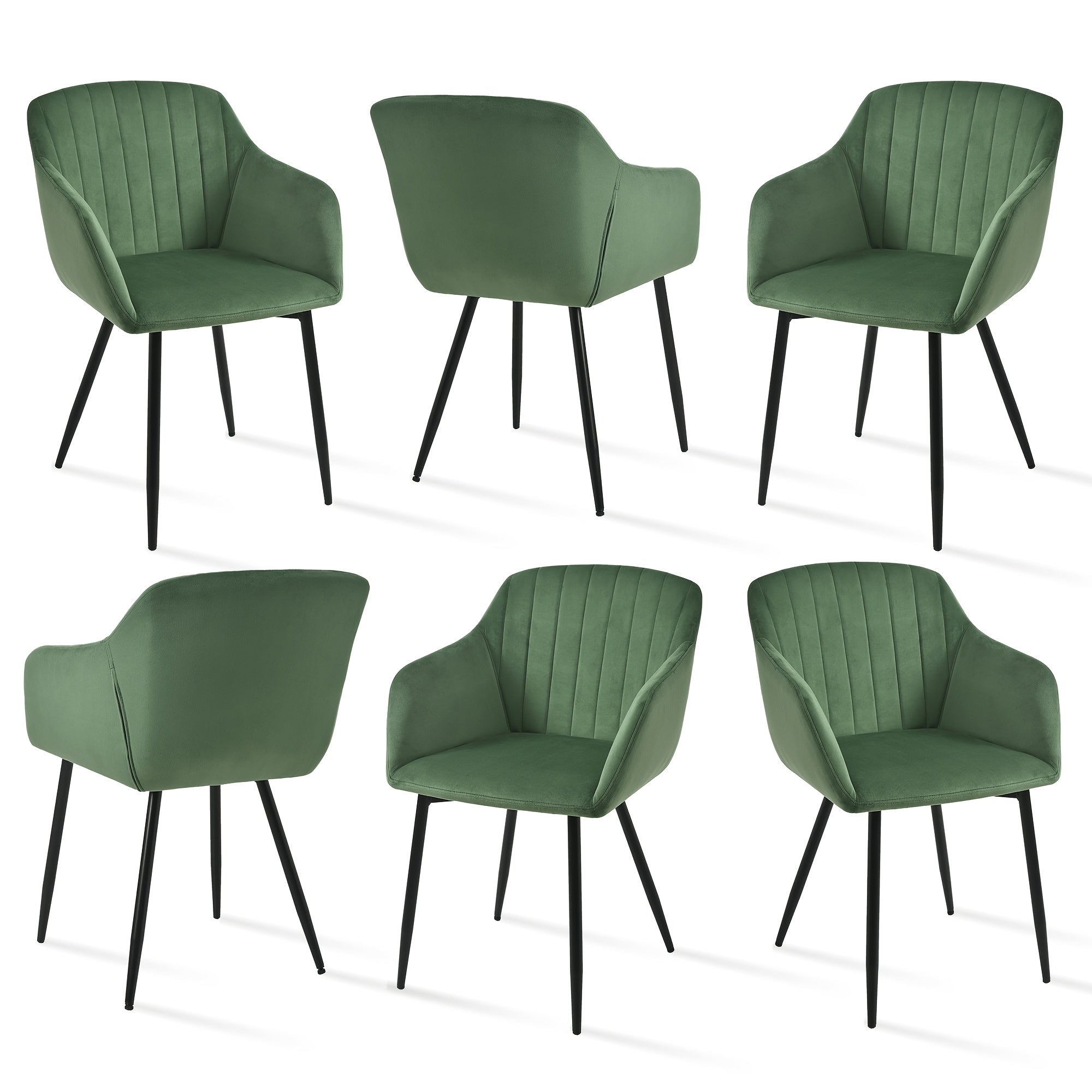 Sillas de comedor elegantes con reposabrazos y soporte lumbar para sala de estar, cocina y dormitorio, que ofrecen un alto confort - Disponibles en juegos de 2, 4 o 6