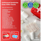 Kit de Primeros Auxilios para Coche TK - 2024 - DIN 13164, Incluye Libro de Instrucciones
