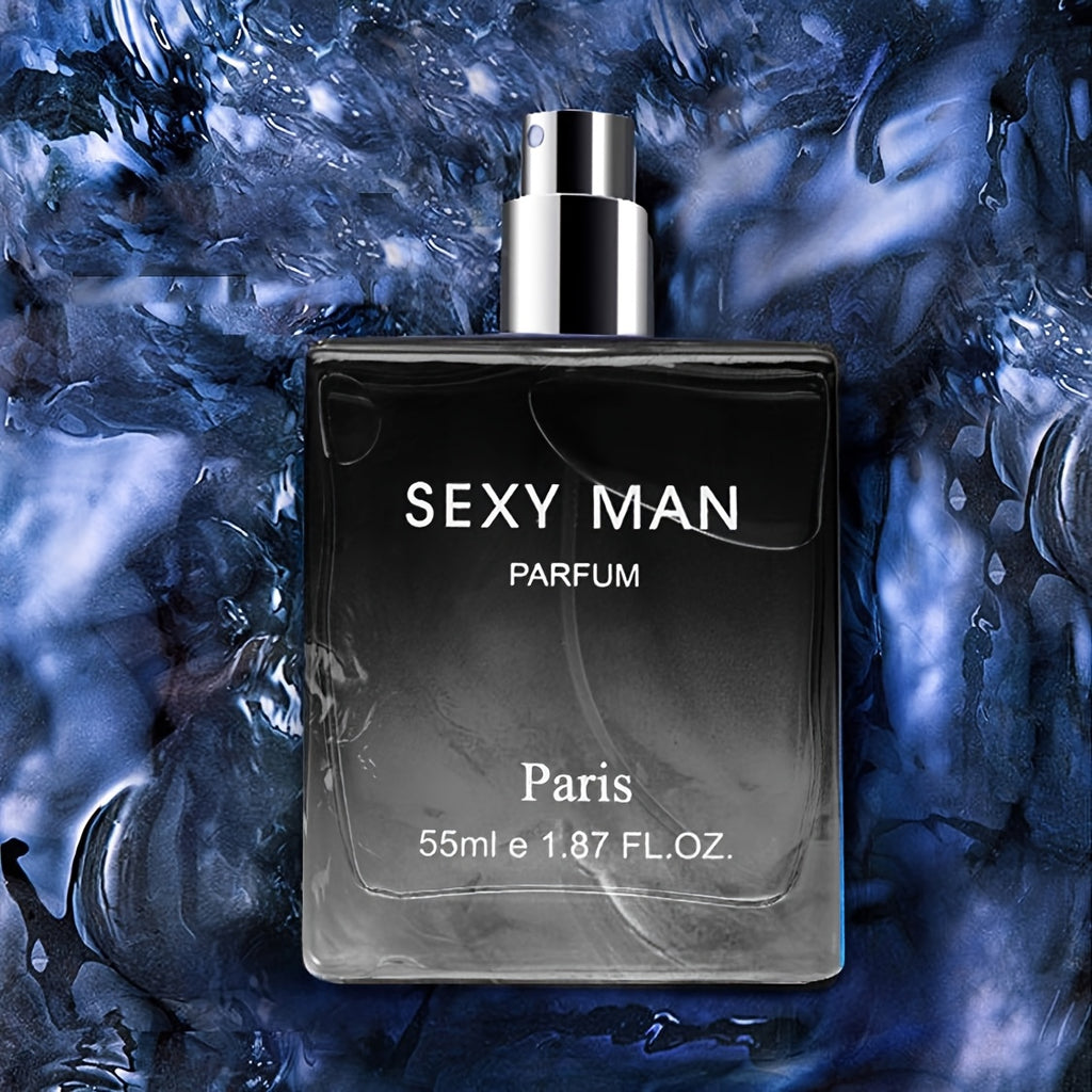 Perfume para hombre de 55 ml + 3 ml, colonia con notas de madera, leche, cítricos y ébano, desprende un aroma caballeroso y duradero, perfecto para citas, fiestas y para regalar, regalos de San Valentín