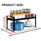 Estantería de cocina extensible para 1pc/2pcs, estante dorado para almacenamiento de especias, adecuado para encimeras de cocina, despensa, armarios, refrigerador ()