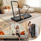 Caminadora plegable para el hogar 4 en 1, 12 programas preestablecidos, motor silencioso de 0.75 caballos de fuerza, pantalla LCD con 3/6 teclas rápidas, admite control triple mediante aplicación, control remoto y panel de control, altavoces de música, so