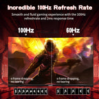 Monitor de gaming curvo Gawfolk de 27 pulgadas 100Hz, pantalla para PC Full HD 1080P, pantalla de ordenador sin bisel de 1800R con tecnología FreeSync y cuidado ocular, compatible con VESA