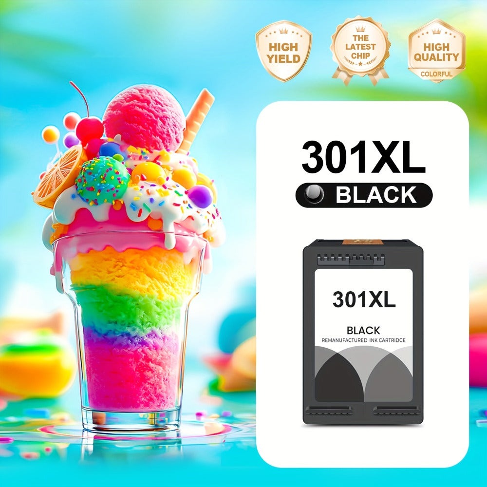 Cartuchos de Tinta Negra Remanufacturados 301XL 301 de Reemplazo para HP Deskjet 1000 1050 1510 1512 2050 2050A 2510 2540 3050 Officejet 2620 2622 4630 4632 Neid 4500 5530 4502 Impresora