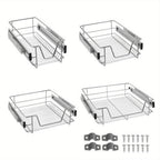 Organizador de gabinetes de cocina telescópico con cajones extraíbles, estante extensible, organizador de cajones de cocina, cesta de estante de cocina extraíble, cajón de dormitorio extraíble, extensión completa, capacidad de carga de 20 kg