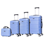 Conjunto de Maletas de Viaje Elegantes: Carcasa Ligera de Abs, Cerradura Numérica, 4 Ruedas Giratorias 360, Asa Telescpica de Aluminio Alloy Juego de Maletas Set Trolley Maleta Cabina ( 8002 NEW)