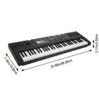 Piano electrónico de 61 teclas, piano ideal para principiantes, piano electrónico portátil, con 16 tonos, 8 efectos de sonido de percusión, 10 ritmos, 6 demostraciones, altavoces incorporados, sonido de alta calidad, es la mejor opción para entusiastas de