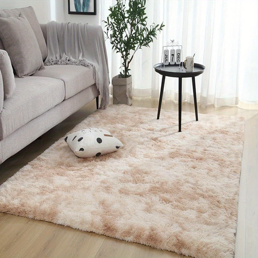 1 alfombra suave de felpa, alfombra de felpa antideslizante, alfombra suave de felpa para mesita de noche, alfombra tie-dye para sala de estar, decoración del hogar, alfombra para dormir mascotas, alfombra para dormitorio y sala de estar, decoración de la