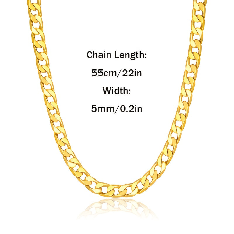 Collar de plata 925 para hombre, cadena cubana de 5 mm, accesorios de joyería estilo hip hop para fiestas, regalos para hombres, San Valentín, aniversario, cumpleaños, regalo para el Día del Padre, empaque en caja
