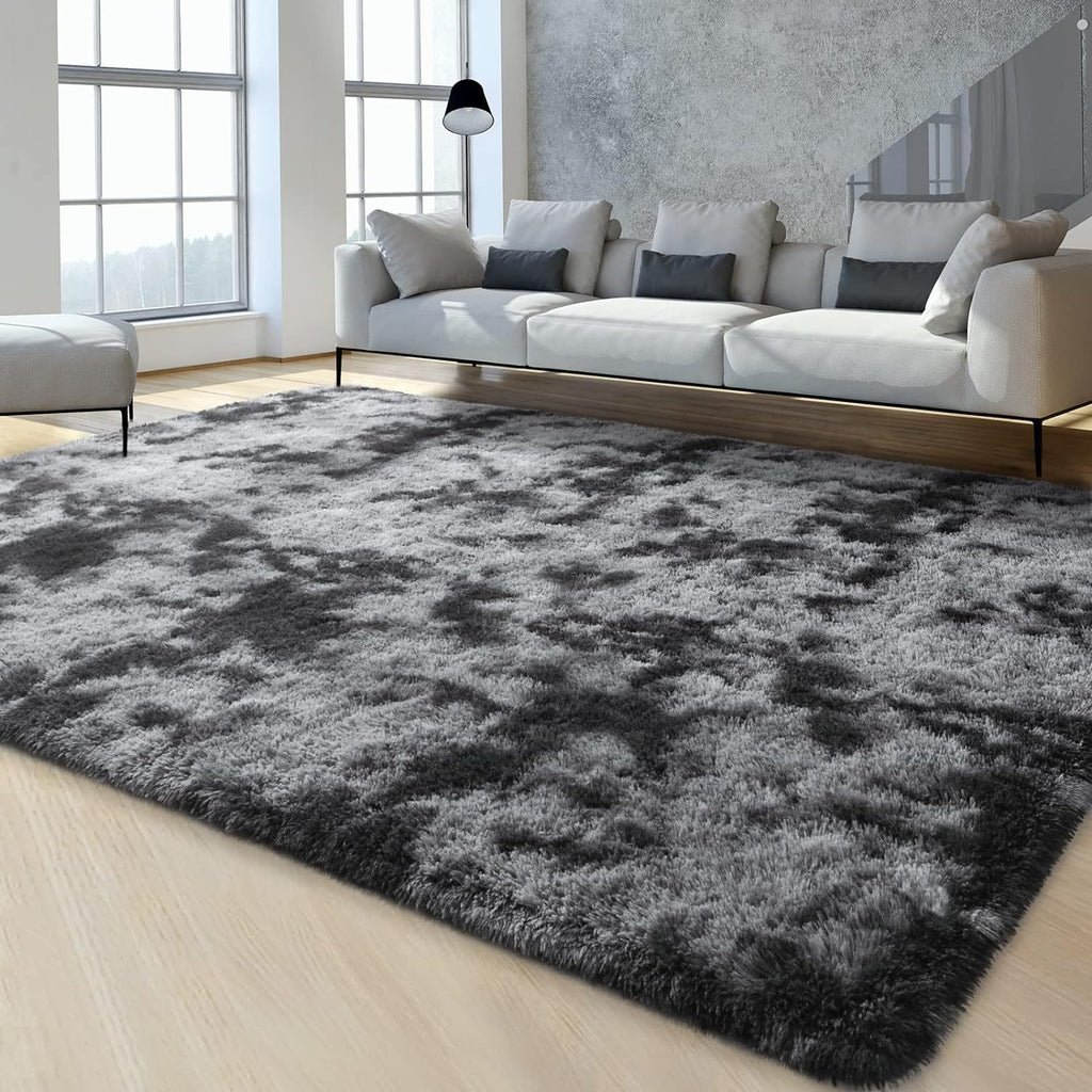 1 alfombra suave de felpa, alfombra de felpa antideslizante, alfombra suave de felpa para mesita de noche, alfombra tie-dye para sala de estar, decoración del hogar, alfombra para dormir mascotas, alfombra para dormitorio y sala de estar, decoración de la