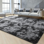 1 alfombra suave de felpa, alfombra de felpa antideslizante, alfombra suave de felpa para mesita de noche, alfombra tie-dye para sala de estar, decoración del hogar, alfombra para dormir mascotas, alfombra para dormitorio y sala de estar, decoración de la