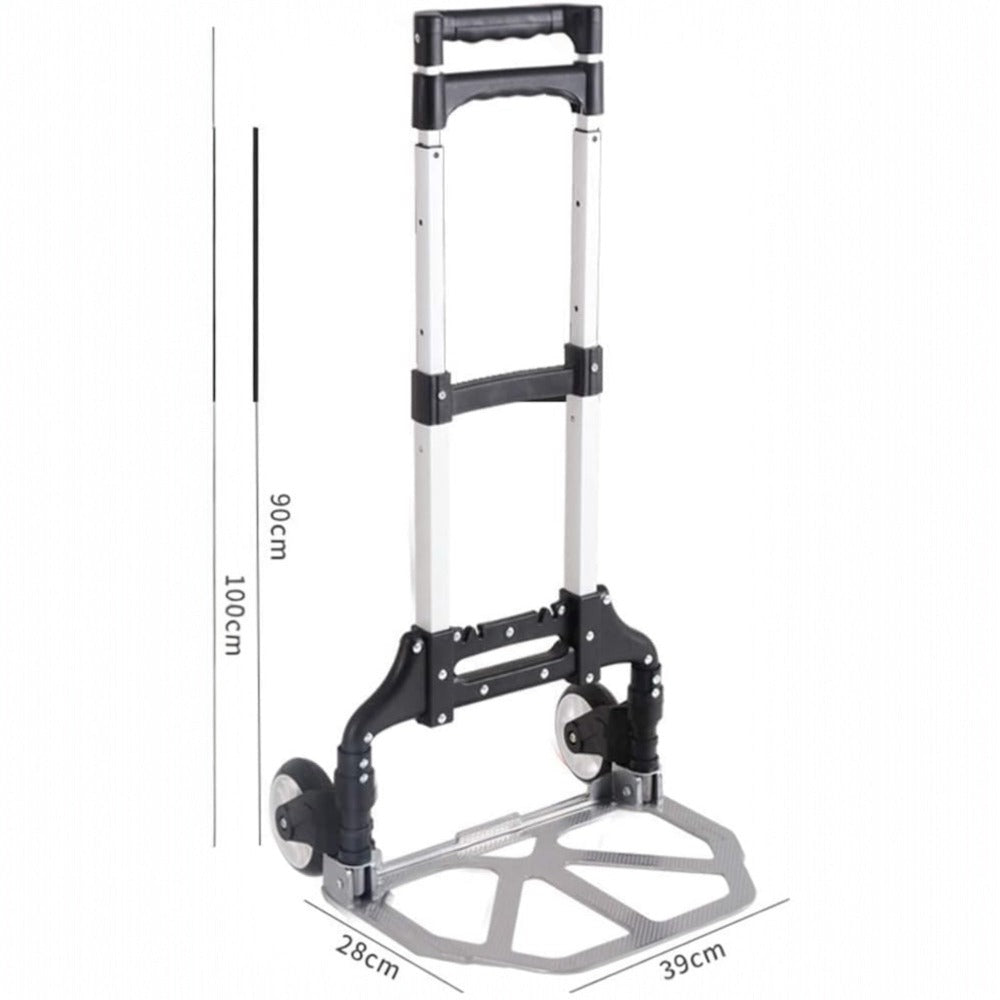 Carretilla de Mano para Transportar Materiales - Plegable y Fcil Transporte 100x40 cm - Plegada: 63x39cm - Sube Escaleras Fcil Carretilla de Mano Porttil Plegable Carro Ligero Aluminio Alloy Equipaje Hogar Almacén Jardn Oficina Coche (CA001 2599 )