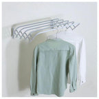 Perchero plegable telescópico blanco para balcón, toallero doméstico, toallero de baño, perchero de pared plegable telescópico, perchero invisible para interior, disponible en varias especificaciones.