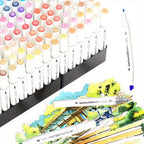 Ginflash 30 Marcadores de Arte Gris, Fino y Entalado, Rotuladores de Pincel para Bocetos, Marcadores a Base de Alcohol de Doble Punta para Dibujo Arquitectónico