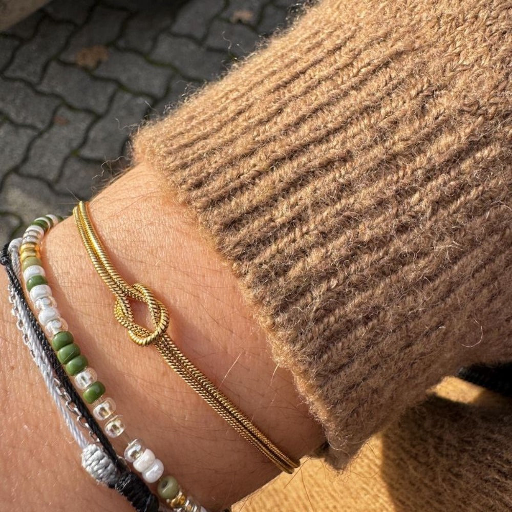 Pulsera Nudo de Amor Infinito, Pulsera Delicada para Parejas, Pulsera de Amistad, Pulsera de Serpiente Redonda, Ideal como Regalo para Cumpleaños o Día de San Valentín