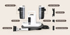 Lubluelu 16500Pa Potente Aspiradora de Desechables, Aspiradora Vertical de Mano con Herramientas Multifunción, Diseño de Tanque de Agua Dual, Diseño que Ahorra Espacio, Limpieza de 3 Acciones, para Alfombras, Mascotas, Asientos de Coche, Sofá, Sillón, Nav