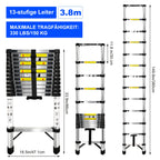 Escalera plegable para limpieza, almacenaje y bricolaje | 150kg y Acero Inoxidable y Plegable