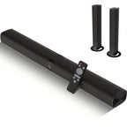 Barras de sonido de 81.28 cm para TV, barra de sonido para Smart TV, altavoz sin varillas, barra de sonido con cable e inalámbrica, barras de sonido separables 2 en 1 con conexión ARC/óptica/AUX, con control remoto por infrarrojos