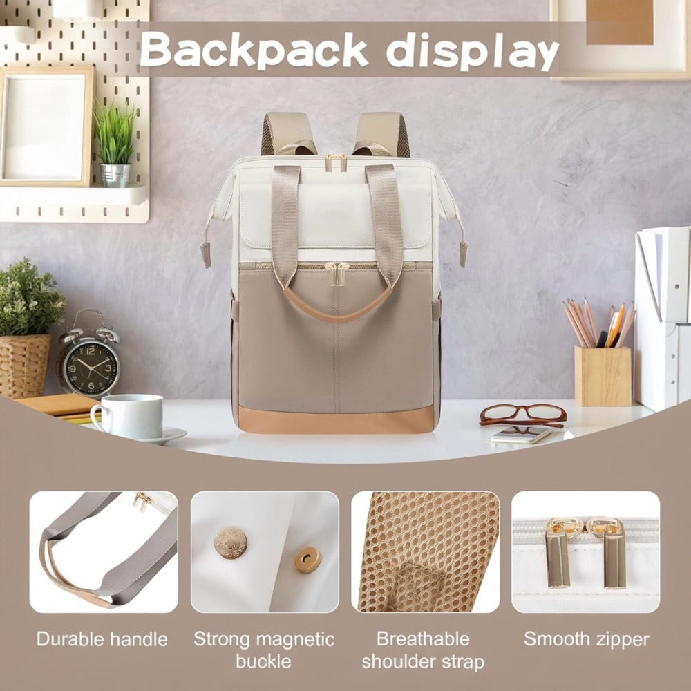 Mochila Portatil Mujer, 15.6 Pulgadas Antirrobo Backpack, Mochilas para Ordenador Portátil para la Profesora Trabajo Viajes Universidad Colegio