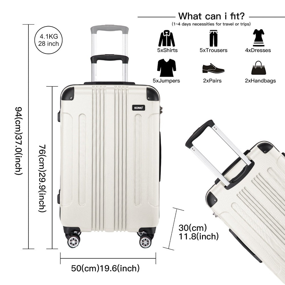 Juego de 3 maletas beige con diseño de panda, equipaje rígido de ABS para camping con ruedas giratorias y cerradura de combinación, regalo para la vuelta al cole, Black Friday, Día de Acción de Gracias y Navidad