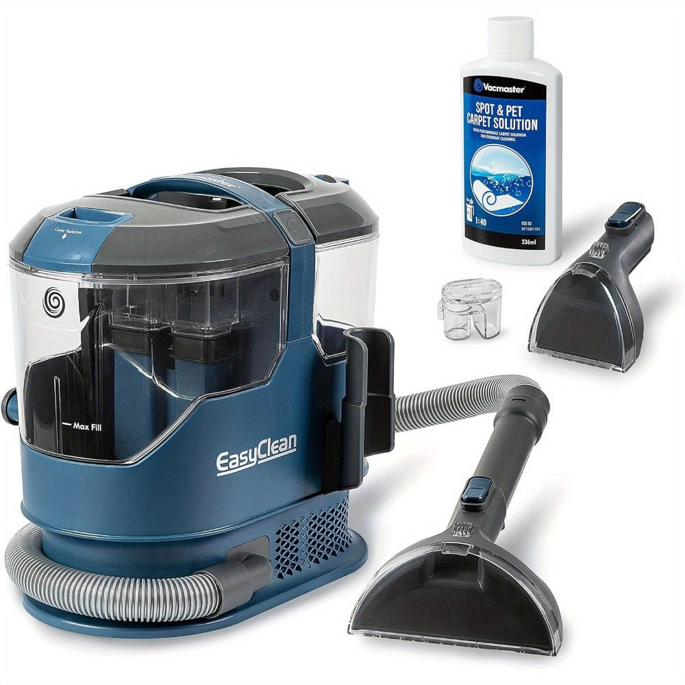 Easyclean Limpiador Rápido de Manchas para Alfombras, Escaleras y Tapicería. Con 2 Herramientas, Potente Motor de 800W, Alcance Extra Largo y Gran Capacidad de 2.5L, Dura 24 Horas
