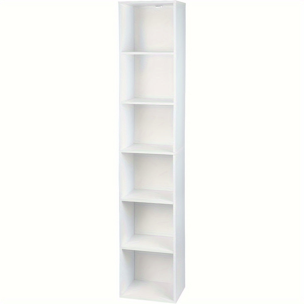 Estantería Estante de Pie Almacenamiento Divisor de Ambiente Estante de Oficina Archivador, MDF, 6 Compartimentos