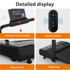 Caminadora plegable para el hogar 4 en 1, 12 programas preestablecidos, motor silencioso de 0.75 caballos de fuerza, pantalla LCD con 3/6 teclas rápidas, admite control triple mediante aplicación, control remoto y panel de control, altavoces de música, so