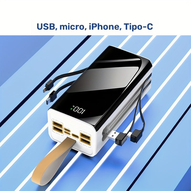 Batería externa de 80000 mAh para camping viajes y carga multidispositivo | 80000 mAh