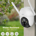 Cámara de Seguridad Inalámbrica Solar Arenti para Exteriores, Resolución de Video 3MP FHD, Batería de 5200mAh, CCTV para Seguridad del Hogar, Visión Nocturna a Color 1296P, Audio Bidireccional, Almacenamiento en Nube/SD, Sin Cuota Mensual, Detección de Mo