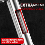 Escalera plegable para limpieza, almacenaje y bricolaje | Acero Inoxidable y Plegable