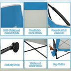 Silla de camping plegable para exteriores, 1 pza./2 pzas., con portavasos y bolso de mano, reposabrazos acolchados engrosados, respaldo de tela de malla transpirable, silla de pesca con portavasos + juego de bolso de mano, portátil, adecuada para camping,