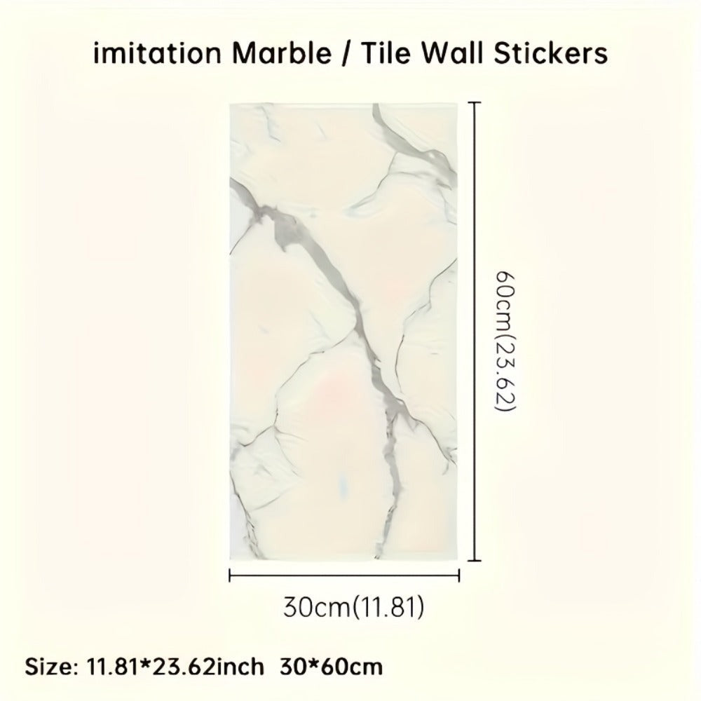 20/40pcs Pegatinas de Pared de Mármol, Pegatinas de Pared 3D de Mármol, Pegatinas Autoadhesivas, Lámina Autoadhesiva, Fácil de Aplicar y Despegar, Fácil de Limpiar, Adecuado para Cocina, Sala de Estar, Baño, Pasillo, Hogar y Dormitorio, Tamaño 60×30cm
