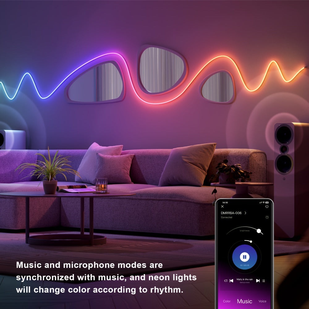 Luces de cuerda LED con aplicación inteligente, mando a distancia de 44 teclas, cambio de color, sincronización con música, temporizador, DIY Sharpe, sala de juegos, decoración de Navidad