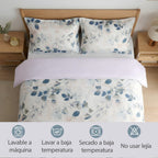 H HANSEL HOME Juego de Funda Nórdica Microfibra Transpirable – Set de Ropa de Cama con Funda de Edredón y Fundas de Almohada – Conjunto 2/3 Piezas para Dormitorio