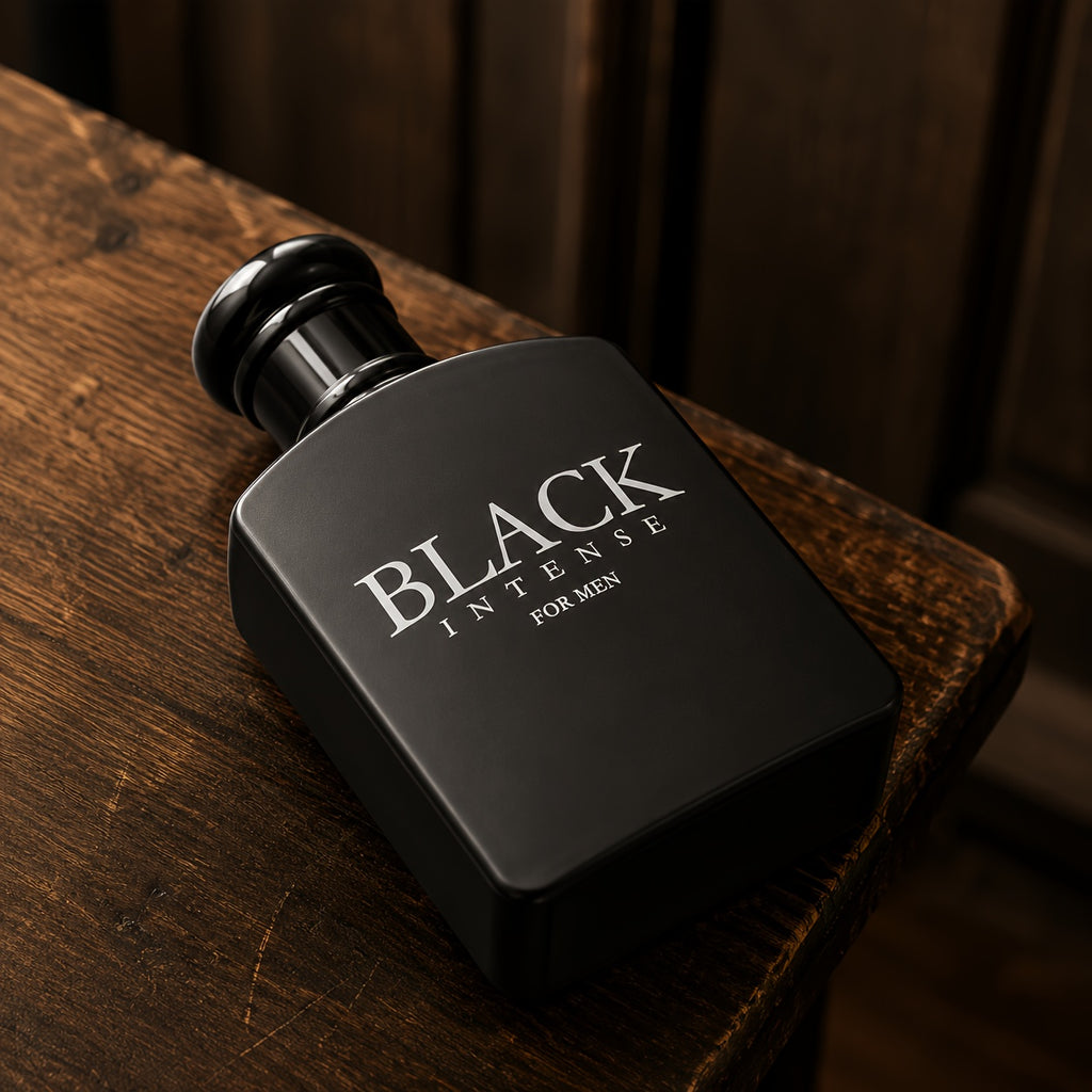 Perfume para hombre 100 ml, Black Intense Eau de Parfum, fragancia fresca cítrica y amaderada con limón, bergamota, vainilla y sándalo para hombre
