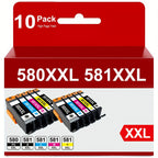 Cartuchos de impresora compatibles PGI-580 CLI-581XXL para Canon 580 581 Multipack para Canon Pixma TS705 TR8550 TS6150 TR7550 TS6250 TR8500 TS8251 TS6350 TS9550 TS6151 TS9551 (10 unidades)