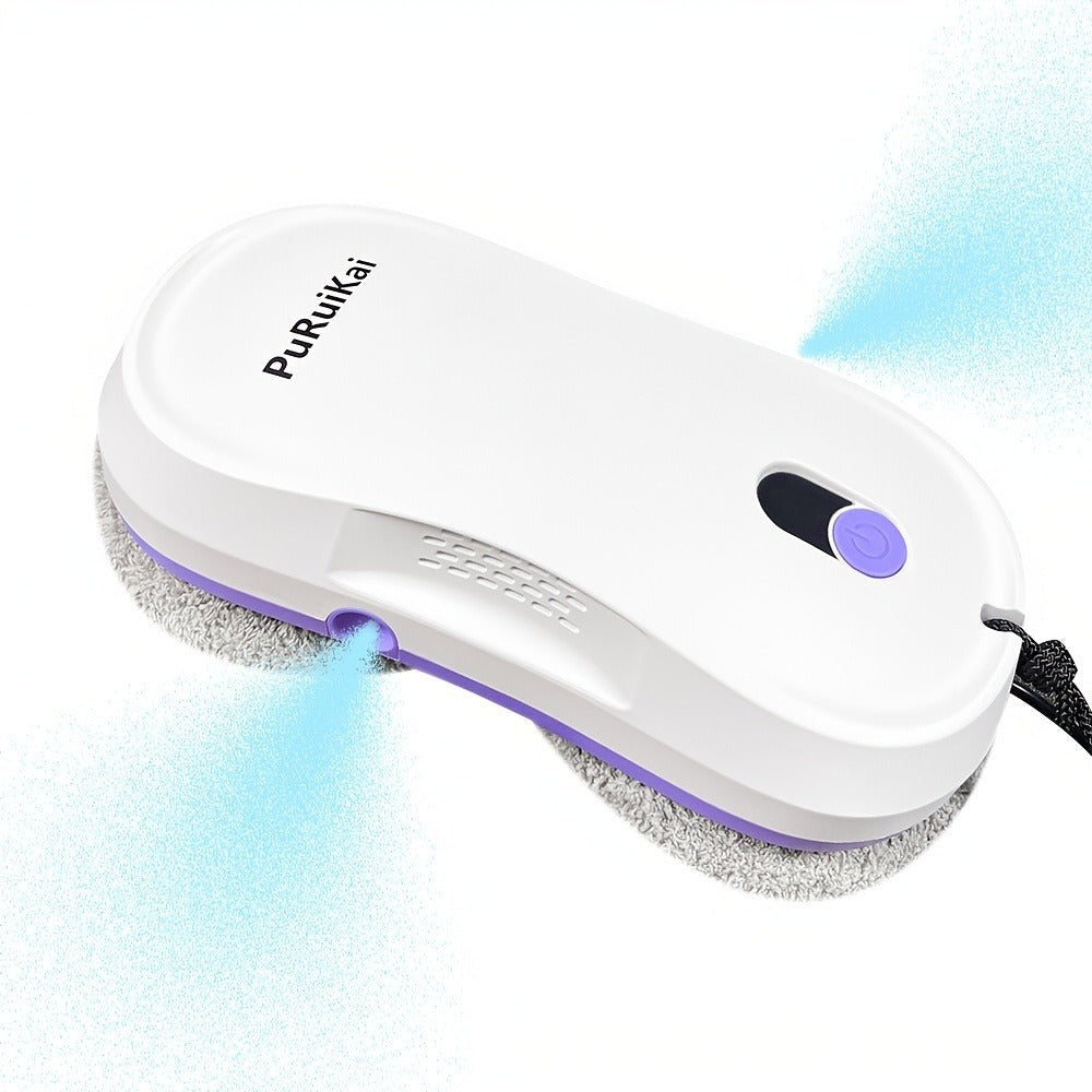 PuRuiKai M8 Robot Inteligente para Limpieza de Ventanas, Mini Robot Automático Bidireccional con Rociador, Control Remoto Eléctrico Programable, Regalo de Halloween