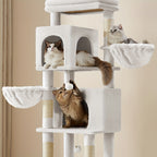 Árbol rascador para gatos 175cm | Juego descanso y cuidado de uñas