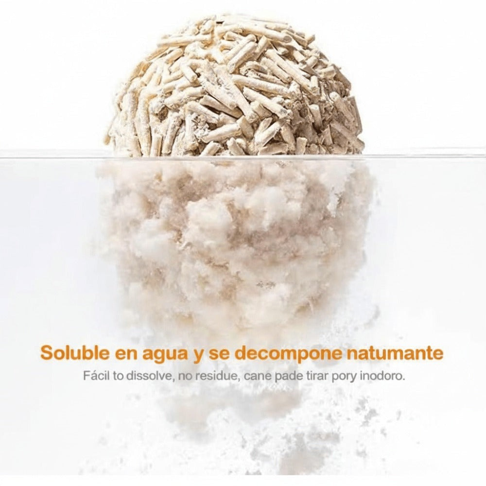 La arena para gatos se aglomera en segundos Arena para gatos vegetal Arena para gatos desodorizada, sin polvo y sin mezcla Suministros para mascotas fáciles de almacenar - 1 bolsa Varios sabores