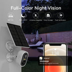Cámara de seguridad | Laxihub Cámara de Seguridad Inalámbrica con Panel Solar, Cámara Exterior FHD con Visión Nocturna a Color, 3MP 1296P de Alta