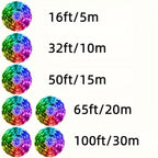 Tiras de luces LED inteligentes para dormitorio 5m, RGB con control remoto aplicación