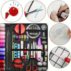 Kit de costura de regalo de 269 piezas para abuela, mamá, amigas, principiantes adultos, viajeros – Suministros y accesorios de costura portátiles con estuche – Incluye hilo, agujas, tijeras, cinta métrica, alfileres y más