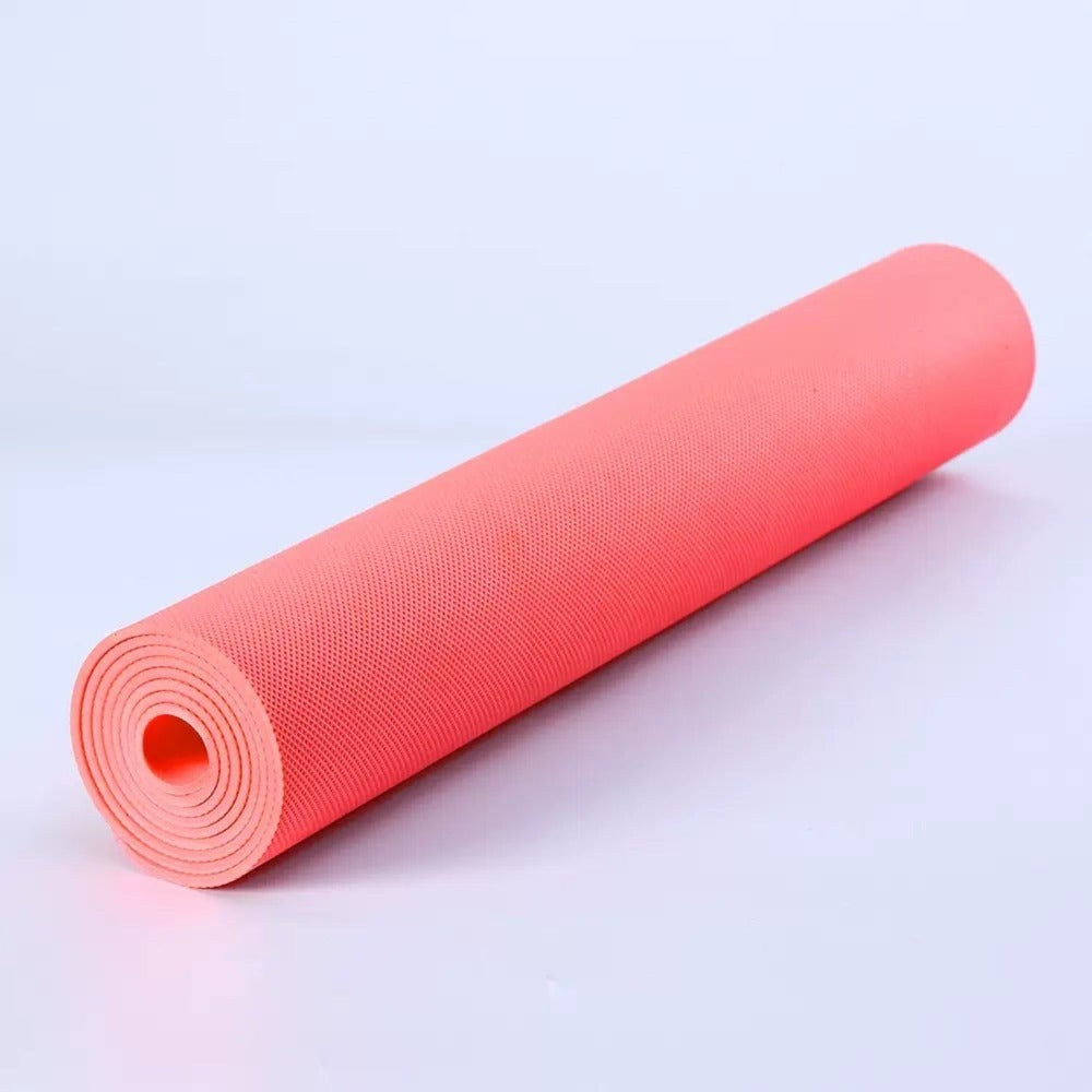 1 paquete - 6mm / 8 mm/10mm (morado / negro / Rosa / azul / gris) almohadilla de yoga antideslizante antisísmica engrosada, estera de yoga sólida duradera 183 * 61cm, almohadilla de fitness de amortiguación grande, almohadilla de fitness universal para ho