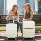 1/3 piezas de 20 pulgadas, 24 pulgadas y 28 pulgadas, maleta KONO, carrito, estuche de viaje - polipropileno, ligero, carcasa dura, 4 ruedas giratorias dobles y cerradura TSA