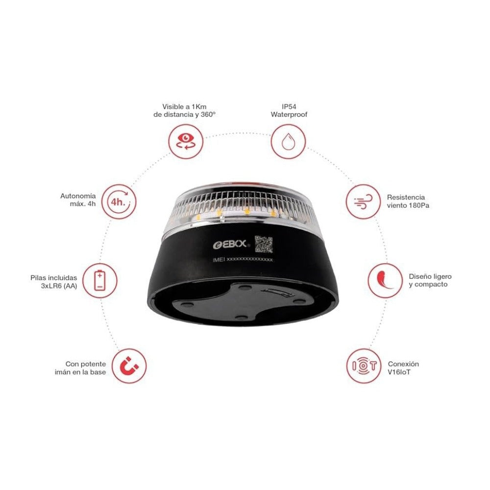 Baliza V16 Luz de Emergencia Geolocalizada Seal V16 Homologada DGT, Certificada por la DGT con número de certificación