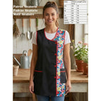 Mandilón de Cocina para Mujer Estampado Patrón Aleatorio Cómodo y Resistente