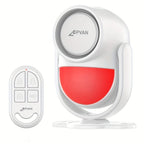 Sistema de alarma con sensor de movimiento, control remoto y sirena - 125 dB, antirrobo potente, apto para hogar, autocaravana, garaje, coche, oficina, apartamento - Panel de alarma para montaje en puerta/pared (no requiere cableado)