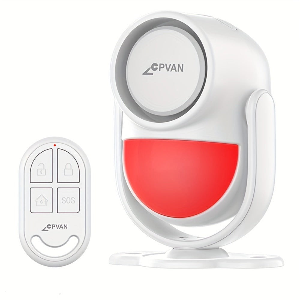 Sistema de alarma con sensor de movimiento, control remoto y sirena - 125 dB, antirrobo potente, apto para hogar, autocaravana, garaje, coche, oficina, apartamento - Panel de alarma para montaje en puerta/pared (no requiere cableado)