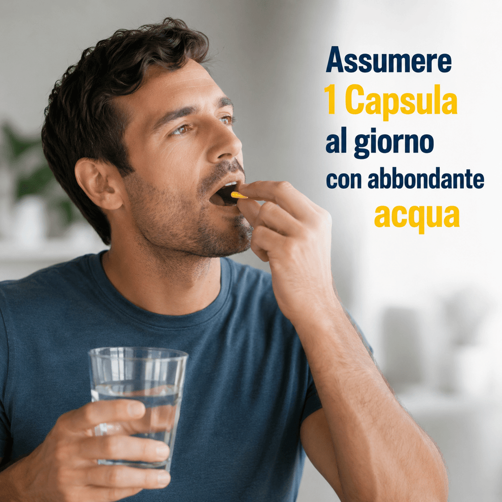 Integrador para hombre con Maca Amarilla, Arginina, Citrulina y Cúrcuma - Envío Rápido desde Almacén Local - 30 Cápsulas Hechas en Italia