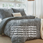 Juego de edredón con funda de almohada jacquard bohemio de 2/3 piezas, suave, agradable para la piel, cómodo, transpirable, lavable a máquina con cierre de cremallera, universal para las cuatro estaciones, fácil, lujoso, adecuado para dormitorios, habitac